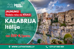 Atpūtas un ceļojumu piedāvājumi 25.10.2024 - 10.11.2024 Jaunums no Rīgas! 💎KALABRIJA Latvia Tours